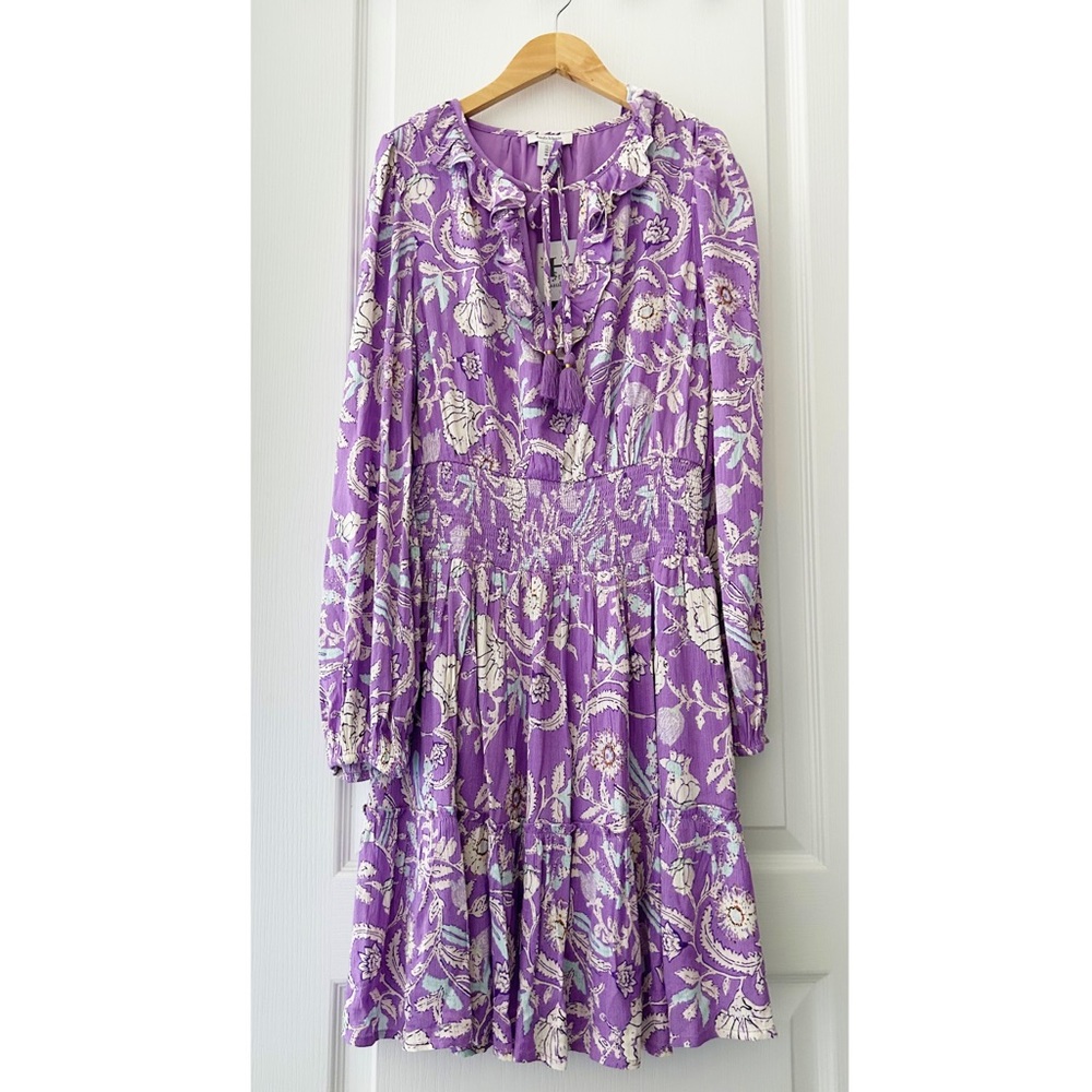 Haute hippie purple floral dress